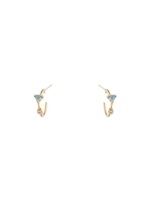 Mini two-step hoop earrings photo