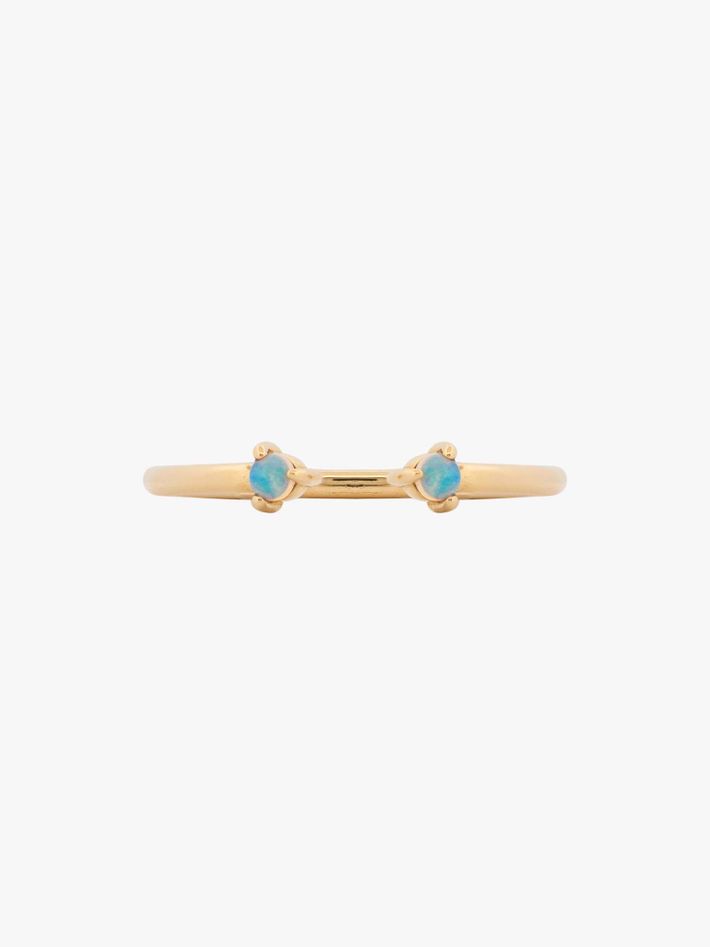 Two-step opal ring