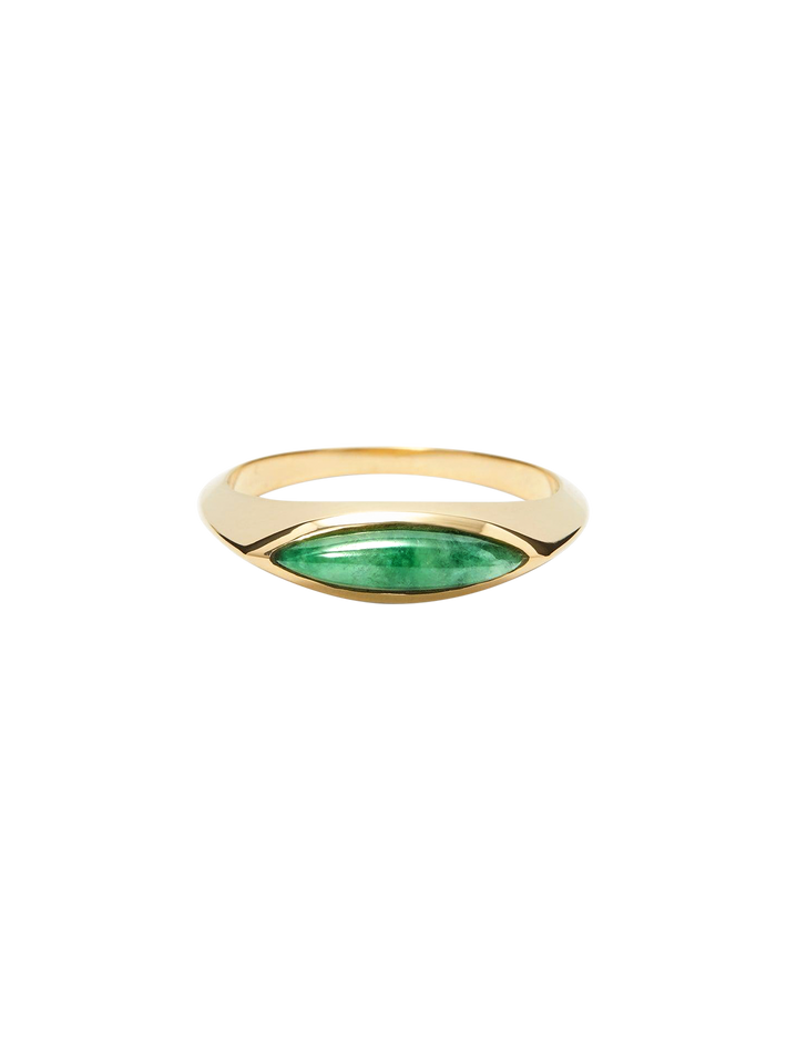 Jadeite eye signet ring