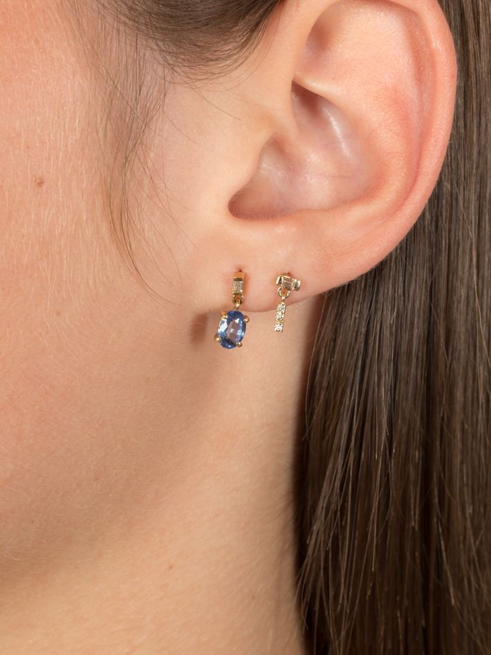 Gravity diamond earring