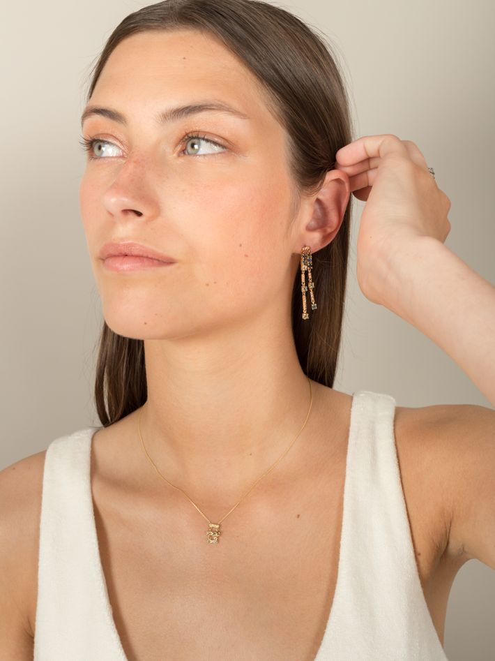 Galaxy drop sapphire earrings