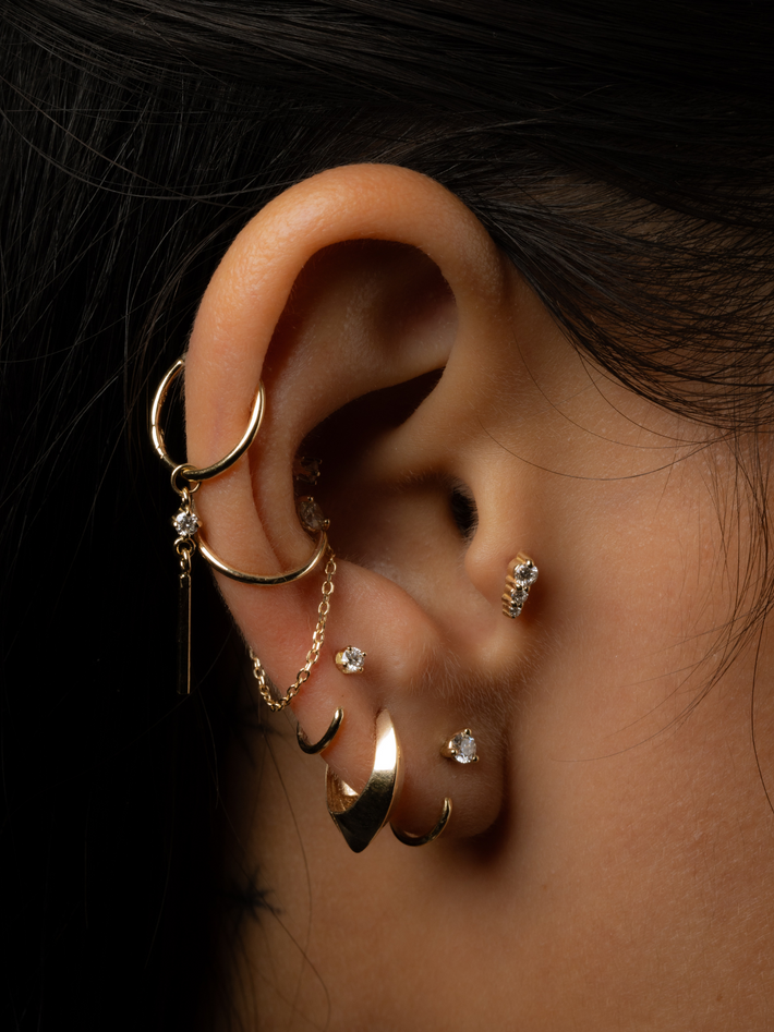 Dagger hoop earring