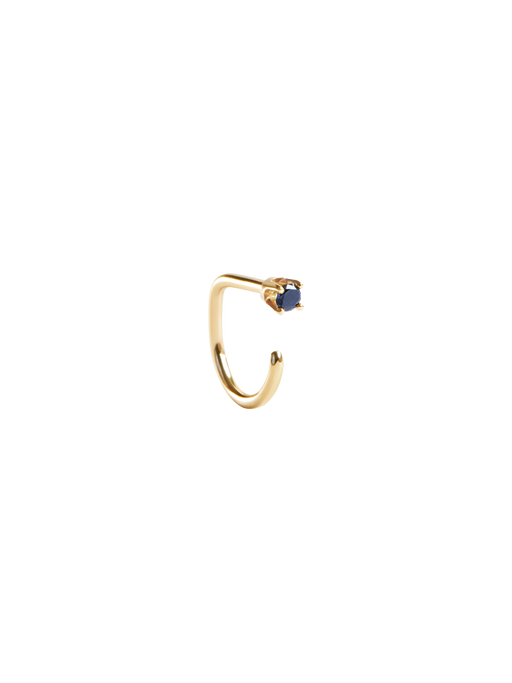 Small black diamond claw earring photo