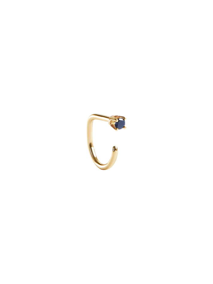 Small black diamond claw earring