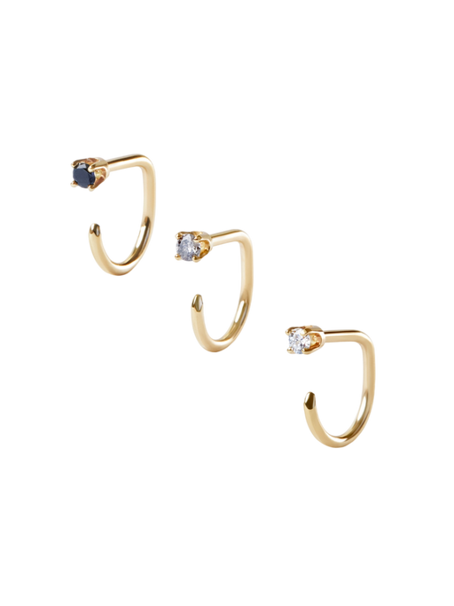 Ombre diamond claw earring set photo