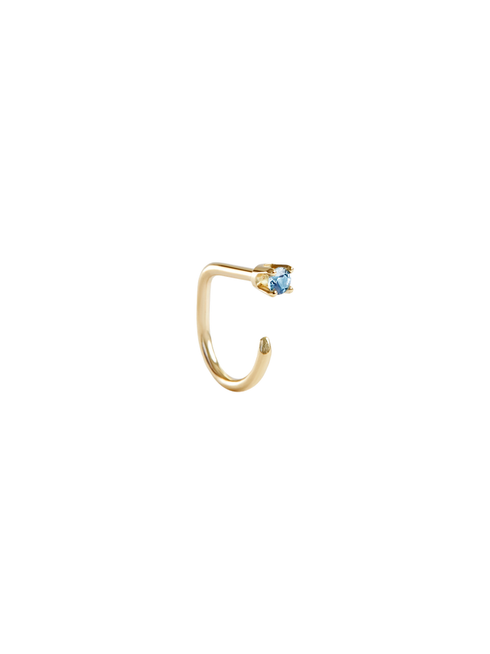 Small sapphire claw earring