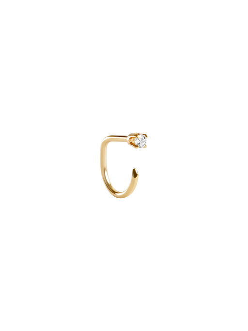 Small diamond claw earring photo