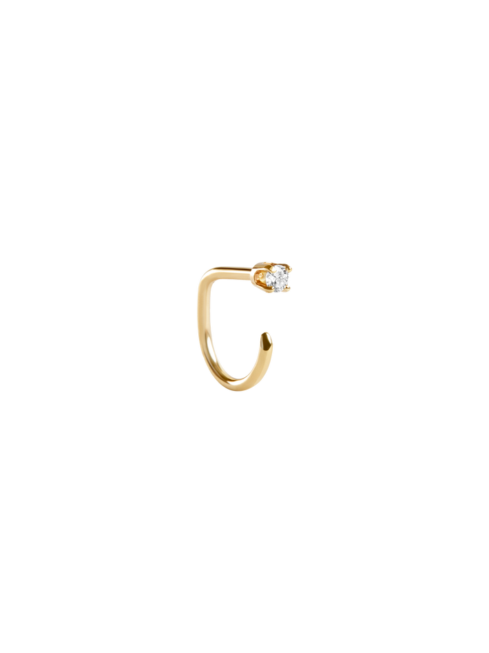 Small diamond claw earring