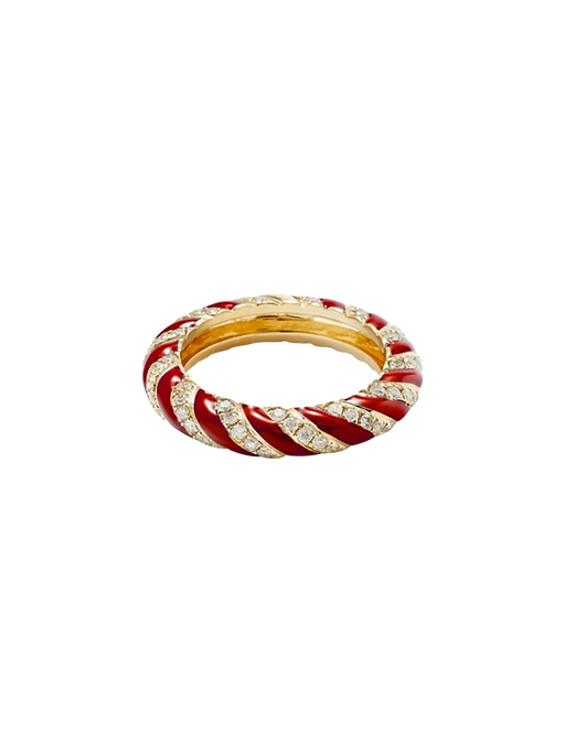 Twisted wedding ring red yellow gold email photo