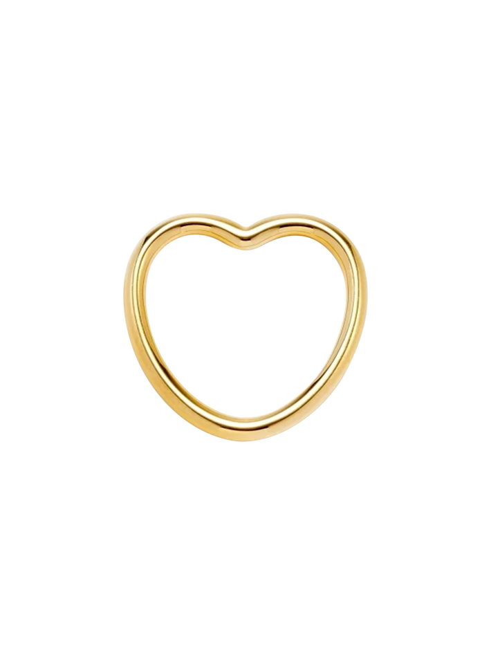 Yellow gold heart wedding ring