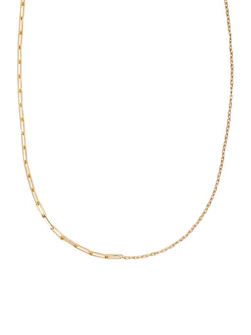 Yellow gold pm nude solitaire necklace photo