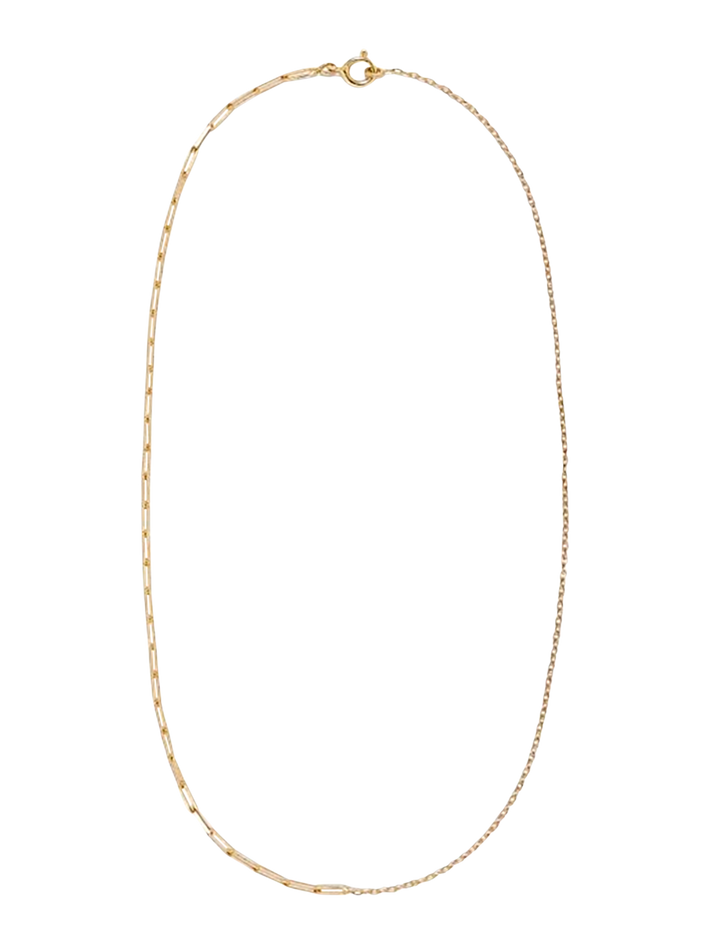 Yellow gold pm nude solitaire necklace