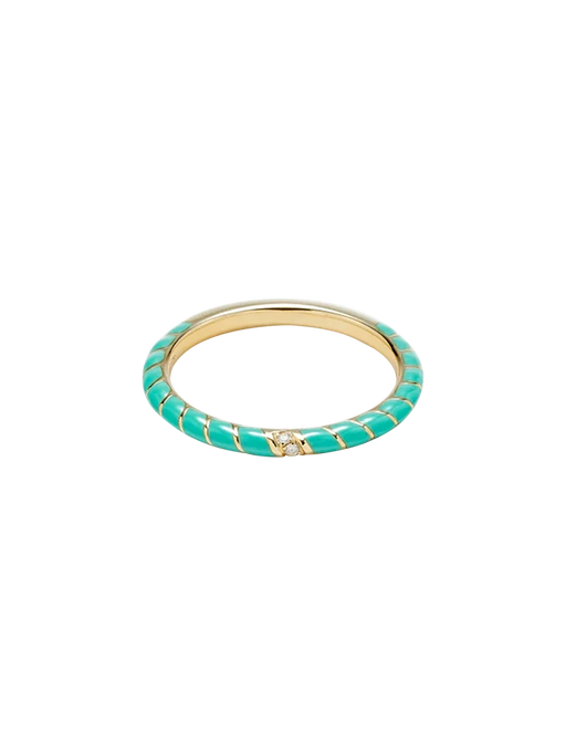 Mini twisted wedding ring turquoise email yellow gold photo