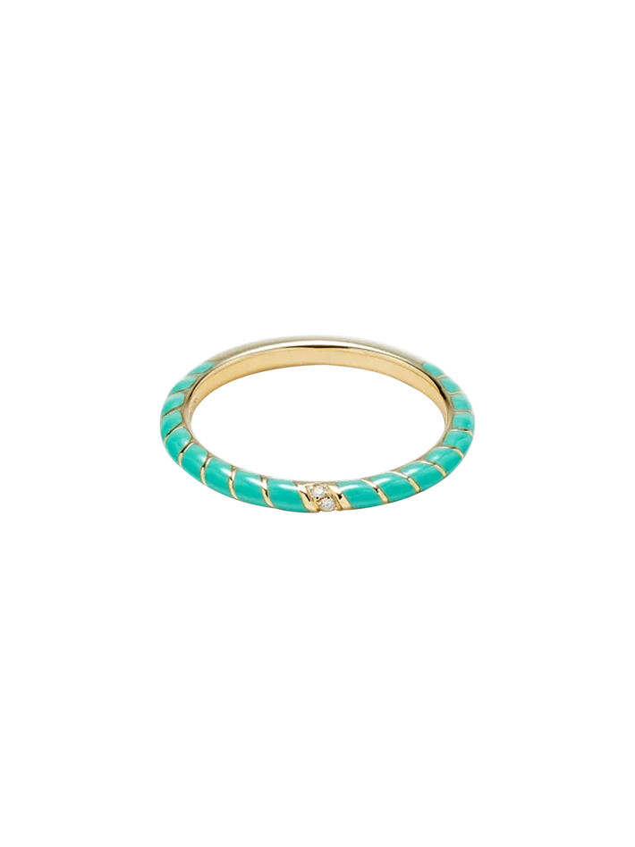 Mini twisted wedding ring turquoise email yellow gold