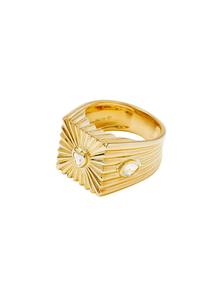 Yellow gold surprise ring