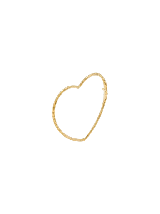 Pm yellow gold stripe heart bangle bracelet photo