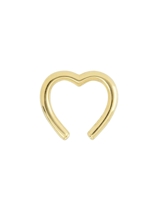 Yellow gold heart clip photo