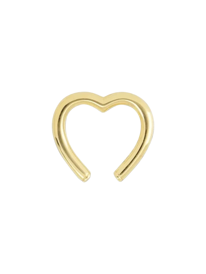 Yellow gold heart clip