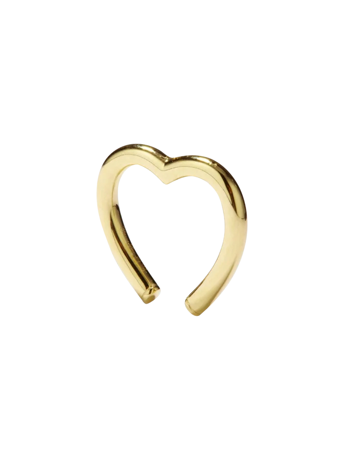 Yellow gold heart clip