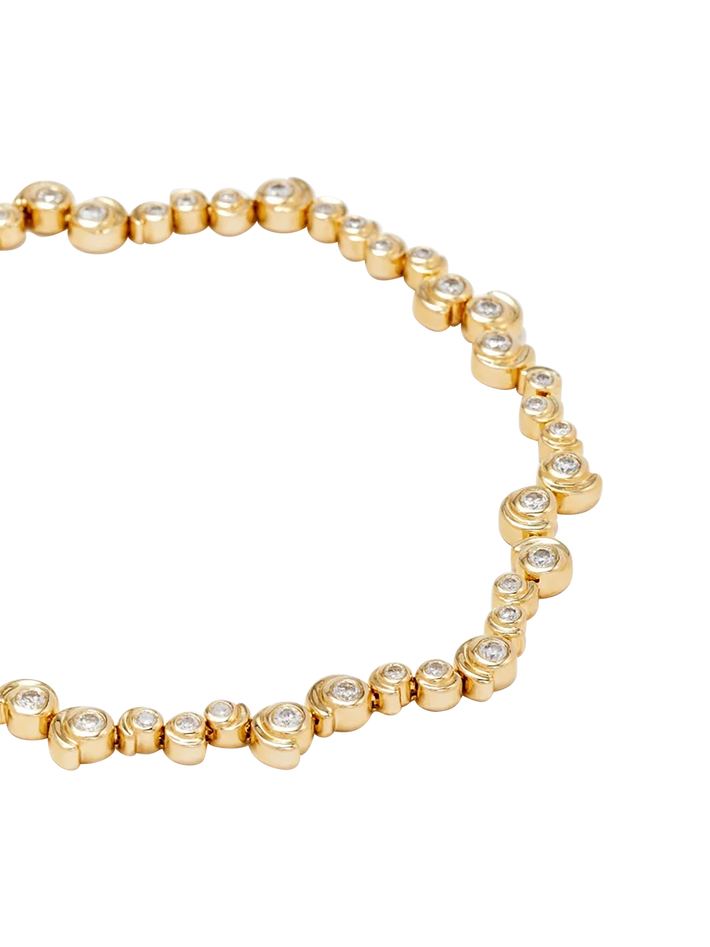 Snail river diamonds yellow gold bracelet