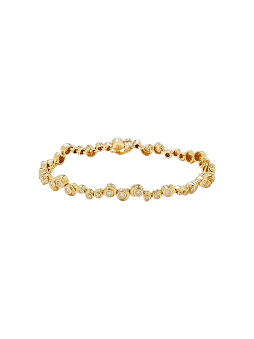Snail river diamonds yellow gold bracelet photo