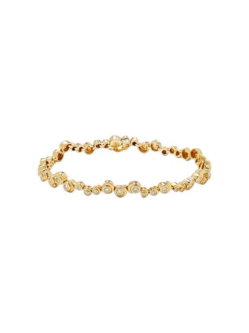 Snail river diamonds yellow gold tennis bracelet photo