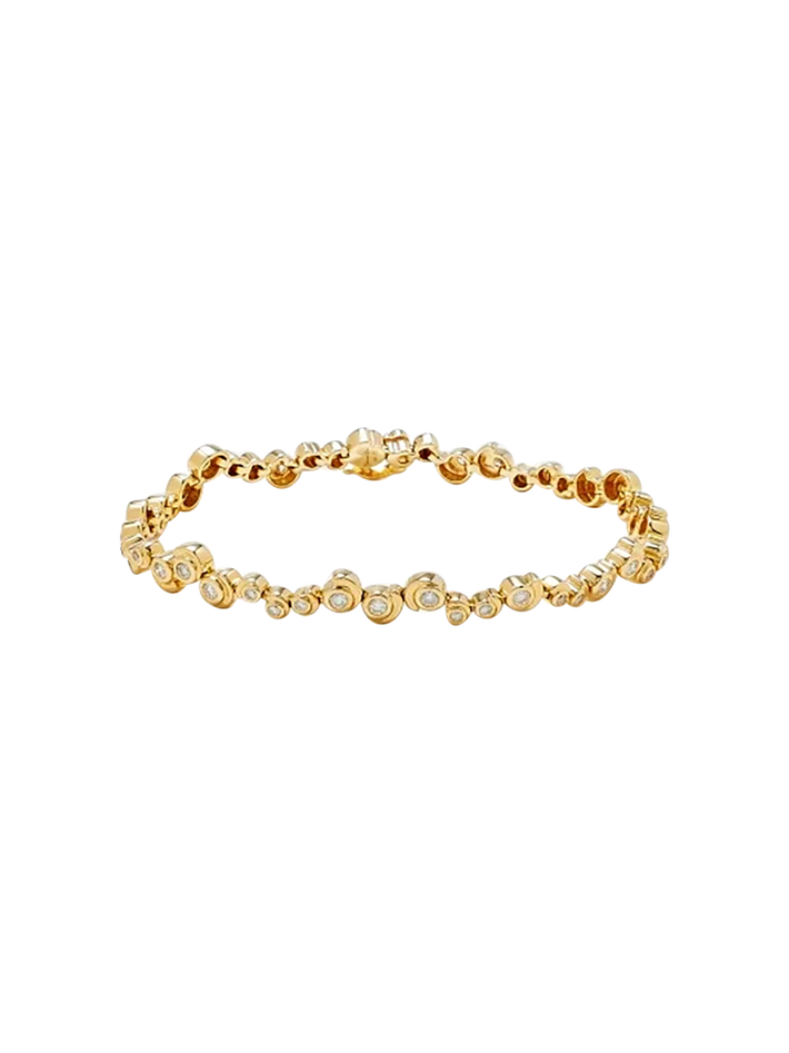 Snail river diamonds yellow gold bracelet