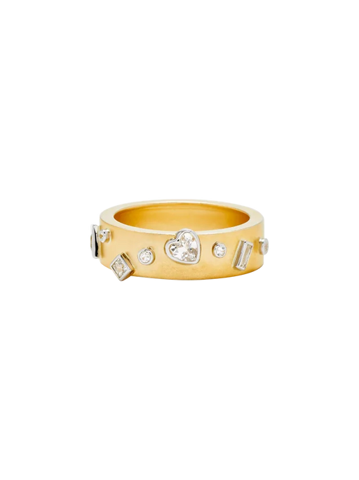 Yellow gold confetti ring photo