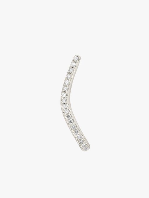 Diamond and white gold line earring photo