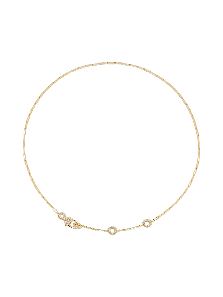 Solitaire necklace donuts diamonds pm yellow gold