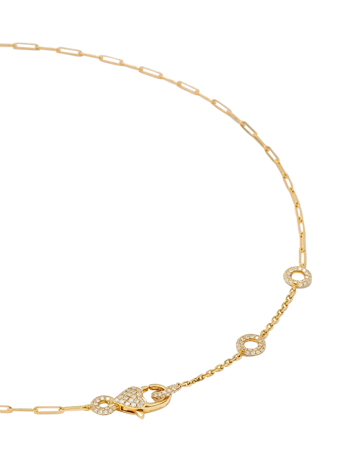 Solitaire necklace donuts diamonds pm yellow gold