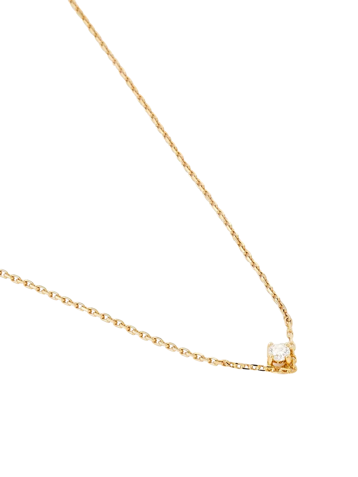 Solitaire v diamond necklace gm yellow gold