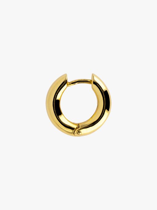 Yellow gold chunky hoop photo