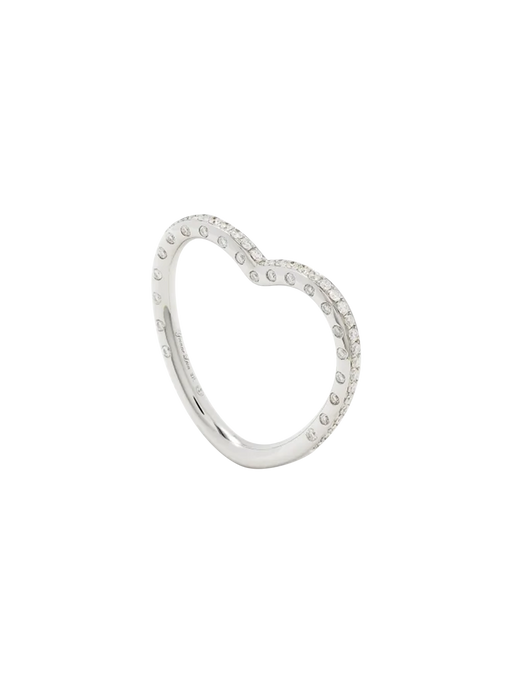 White gold diamond heart wedding ring photo