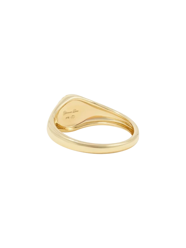 Baby chevalière ovale nacre or jaune ring