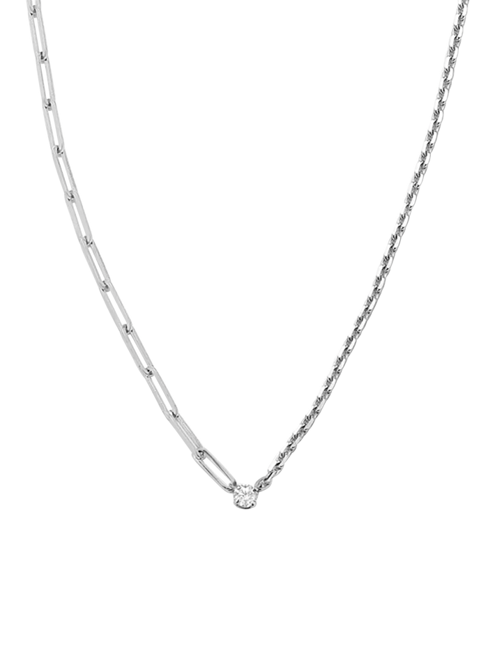 Maxi solitaire diamond necklace in white gold