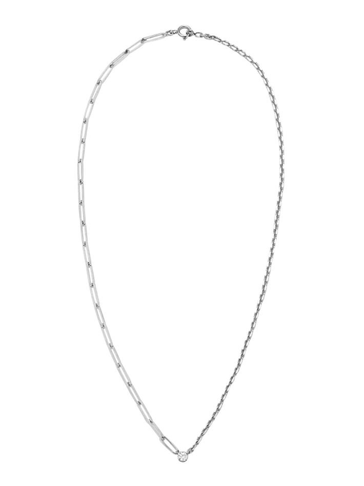 Maxi solitaire diamond necklace in white gold