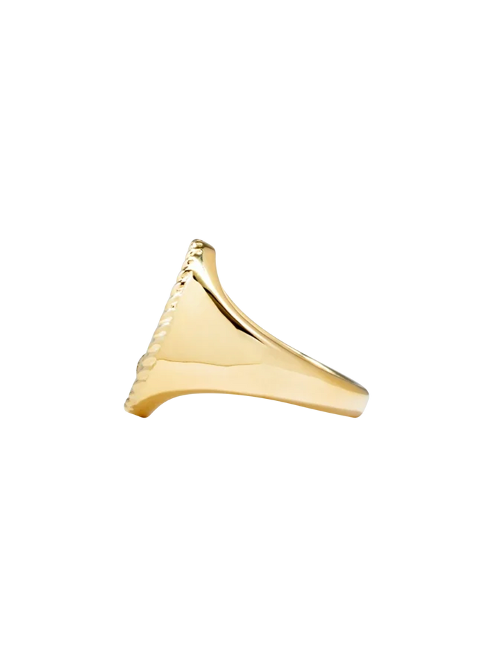 Oval signet ring gold yellow gold