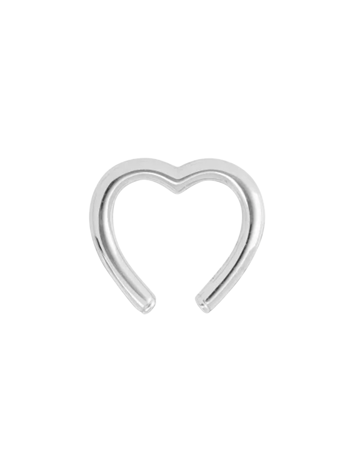 White gold heart clip