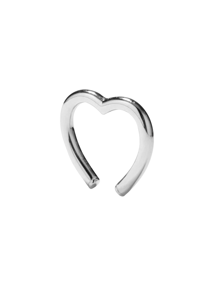 White gold heart clip