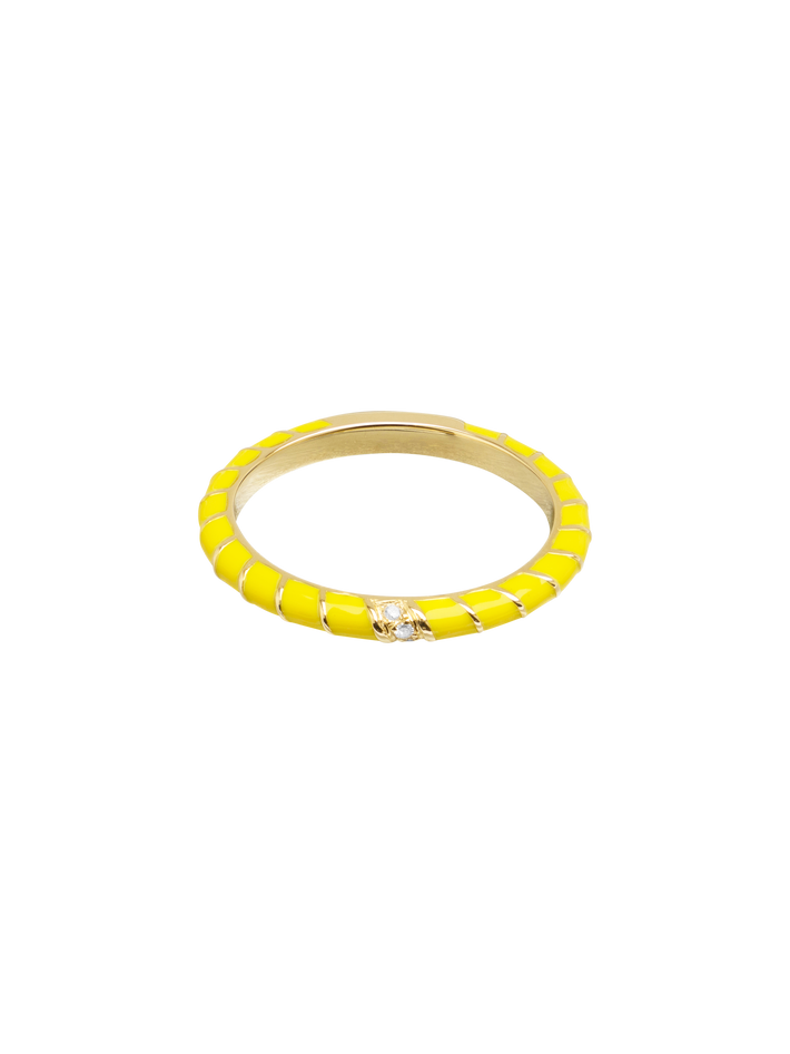 Alliance mini enamel yellow ring