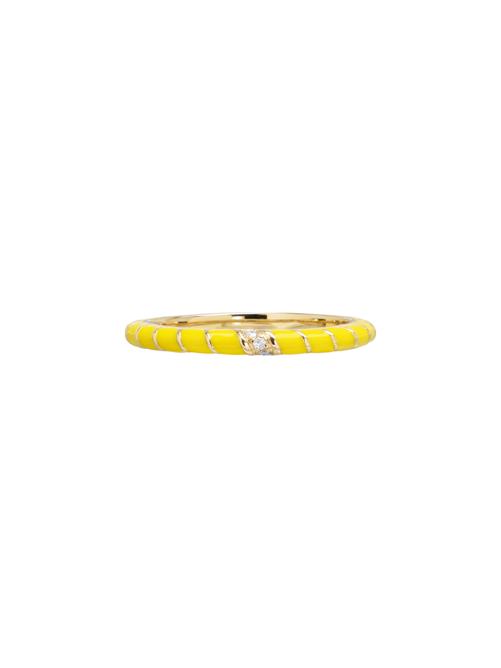 Alliance mini enamel yellow ring