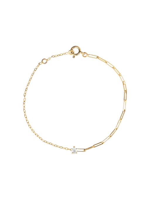 Pear diamond mixed-chain bracelet photo