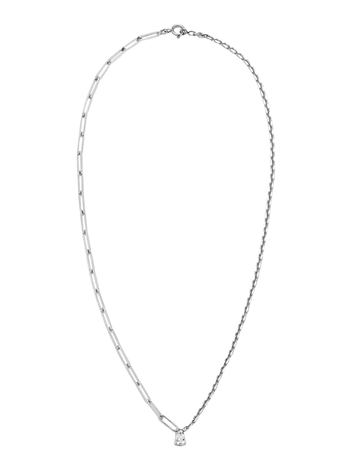 Maxi solitaire necklace pear diamond white gold