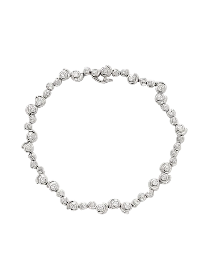 Snail river diamonds white gold bracelet