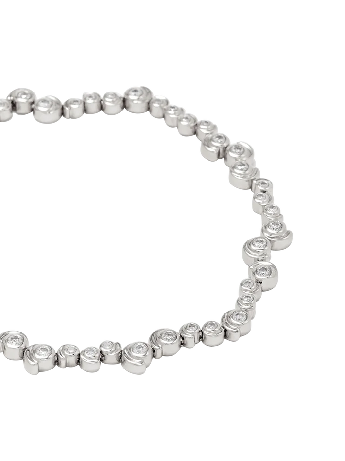 Snail river diamonds white gold bracelet