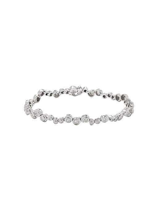 Snail river diamonds white gold tennis bracelet photo