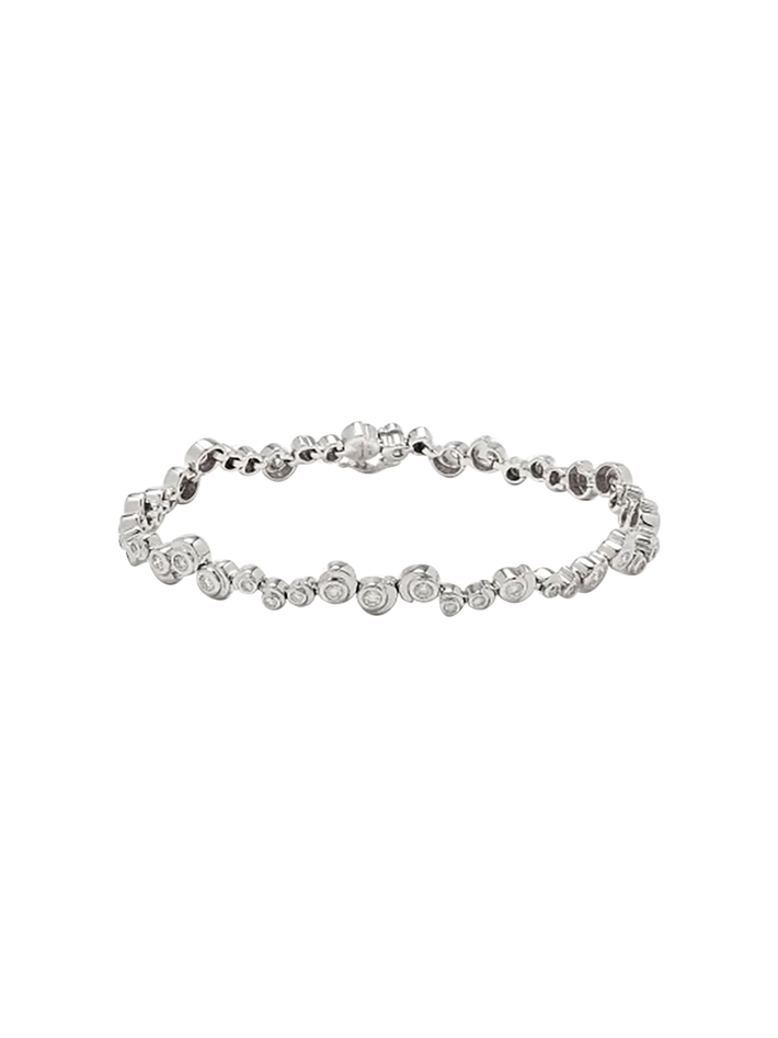 Snail river diamonds white gold bracelet