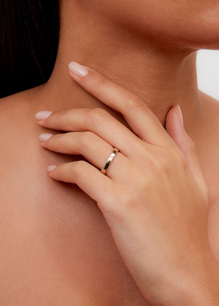 Bague Grignotée pm in gold