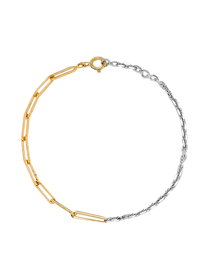 Maxi nude solitaire bracelet in mixed golds